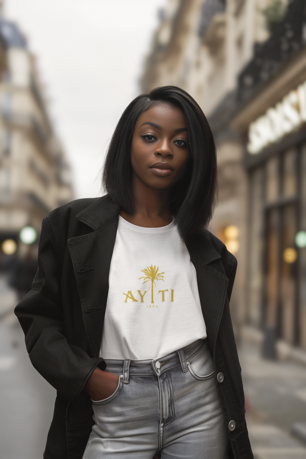 AYITI 1804 Palm – Heritage Tri-Blend Tee